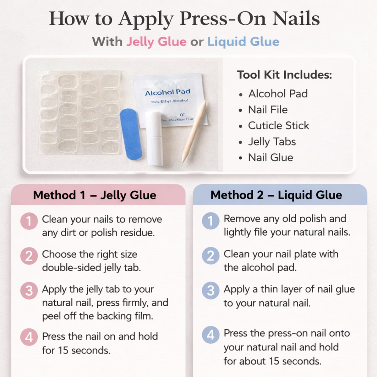 Blush Gold Floral Medium Almond Press-On Nails