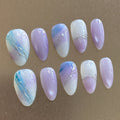 Opal Wave Short Almond Press-On Nails